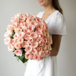 Розы розовые российские в ленту (51 шт) №1732 - Фото 5