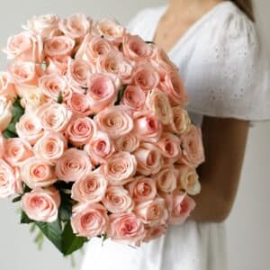 Розы розовые российские в ленту (51 шт) №1732 - Фото 4