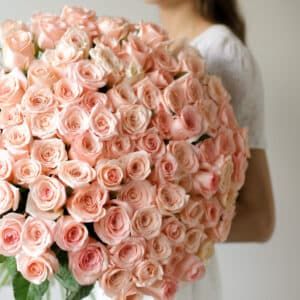 Розы розовые в ленту (Россия, 101 шт) №1730 - Фото 4